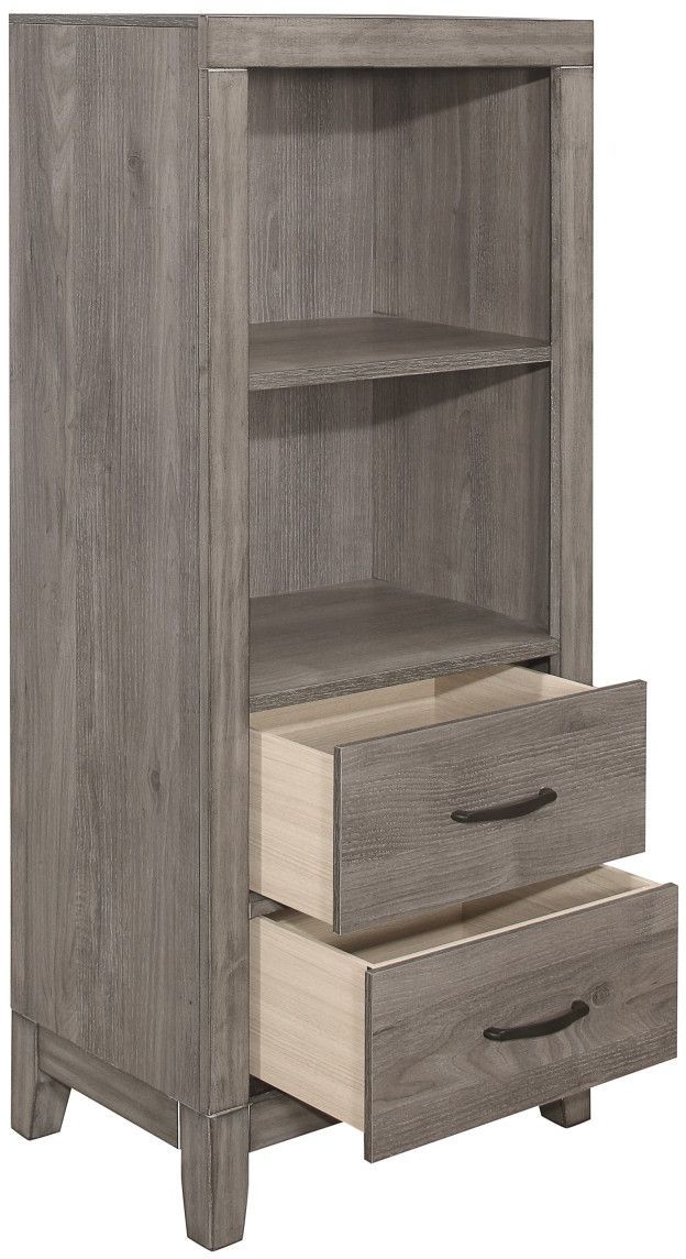 Homelegance® Woodrow Brownish Gray Pier/Tower Nightstand-3