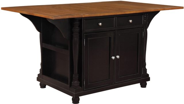 Coaster® Slater Brown/Black Kitchen Island-0