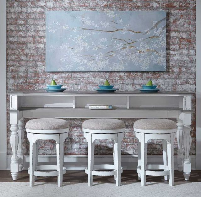 Liberty Furniture Magnolia Manor 4-Piece Antique White/Weathered Bark Console Set-1