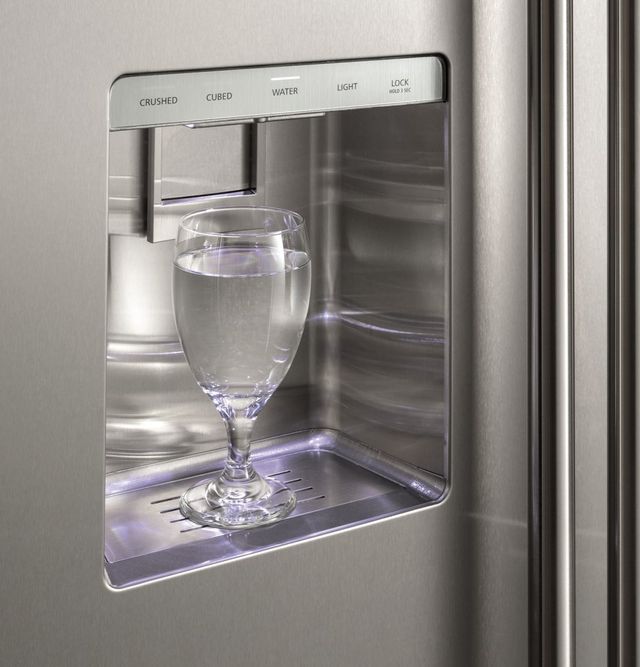 Monogram® 42 in. 24.5 Cu. Ft. Stainless Steel Built In Counter Depth Side-by-Side Refrigerator-8