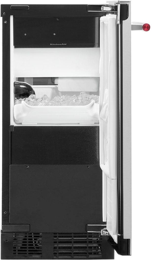 KitchenAid® 15” 25 lb. PrintShield™ Stainless Steel Ice Maker-4