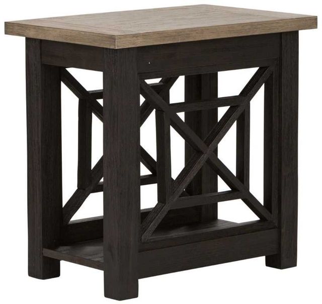 Liberty Furniture Heatherbrook Ash Chairside Table with Charcoal Base-2