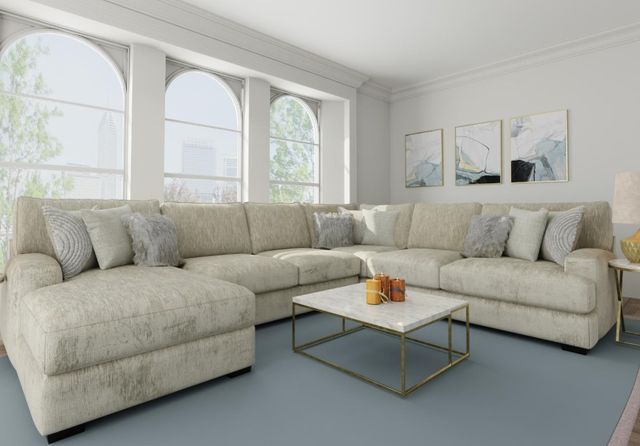 Corinthian Furniture Captiva 3-Piece Cream Right Arm Facing Sectional-1