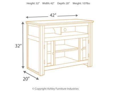 Signature Design by Ashley® Harpan Reddish Brown 42" TV Stand-3