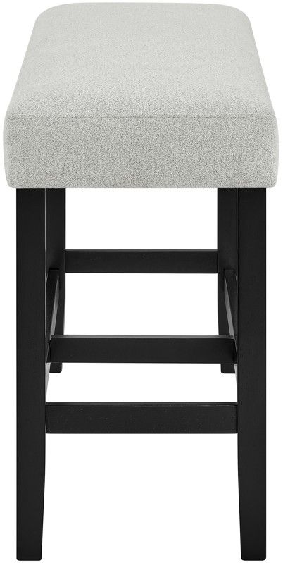 Crown Mark Marbel Black/Dove Counter Dining Bench-3