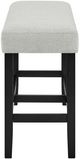 Crown Mark Marbel Black/Dove Counter Dining Bench-3