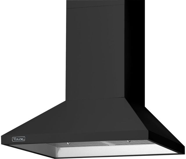 Viking® 3 Series 30" Cast Black Chimney Wall Hood-0