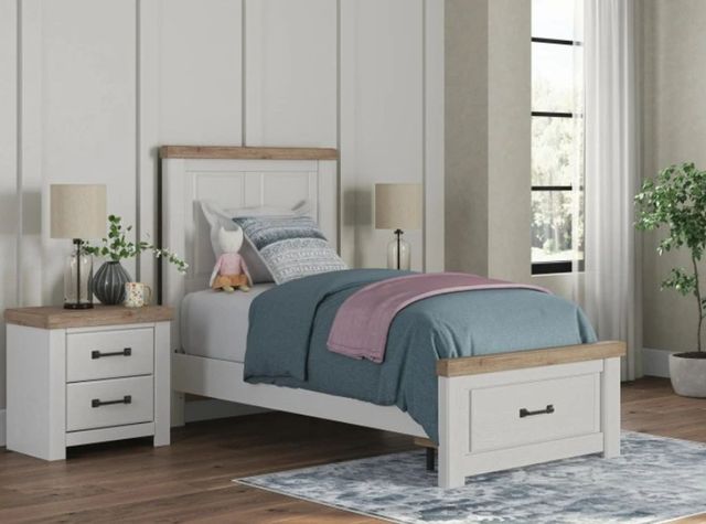 Benchcraft® Savonport Brown/White Youth Twin Panel Storage Bed-1