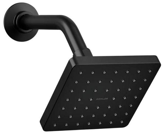 KOHLER® Parallel® Matte Black 1.25 GPM Single-Function Showerhead-0