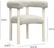 TOV Furniture Jackie Cream/White Fabric Outdoor Dining Chair-2