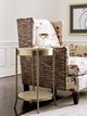 Hammary® Lenox Alabaster Martini Table with Brassy Champagne Frame-1