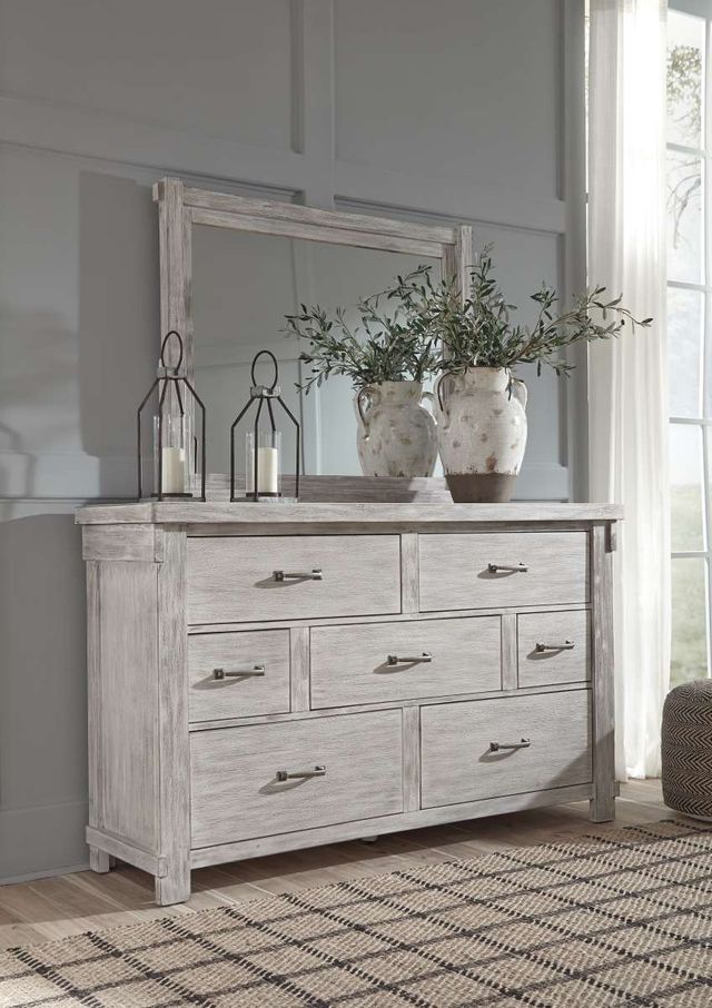 Signature Design by Ashley® Brashland White Dresser and Mirror-4