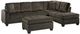 Homelegance® Emilio 3-Piece Brown L-Shape Sectional with Ottoman-0