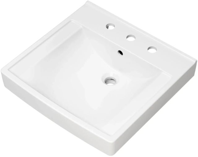American Standard Decorum® White Wall-Hung EverClean® Sink with 8" Widespread-2