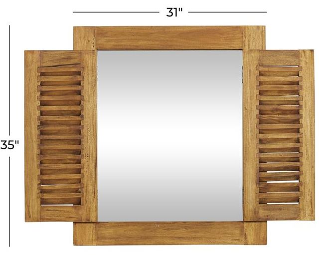 Deco Marche Brown Rustic Wall Mirror-3
