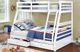 Titus Furniture White Twin/Full Bunk Bed with Storage-0