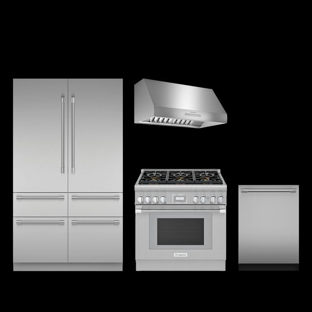 Thermador 4 Piece Stainless Steel Gas Kitchen Package-0
