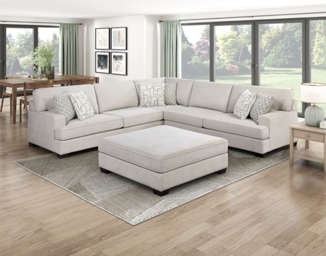 Homelegance® Livia 4-Piece Beige Sectional with Ottoman-1