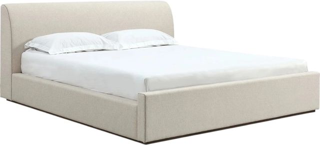 Modus Furniture Virgil Louis Natural Eastern King Upholstered Platform Bed-0
