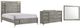 Bernards Aries 3-Piece Gray Queen Panel Bed Set-0