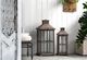 A & B Home Graca 2-Piece Brown Square Temple Garden Candle Lantern Set-4