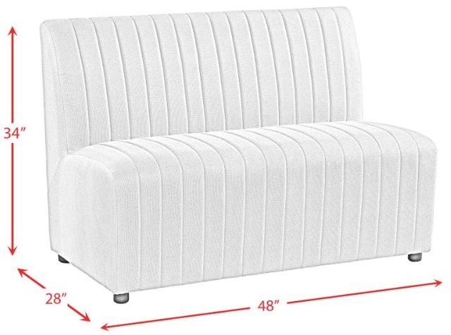 Elements International Jemma Beige Dining Bench-1