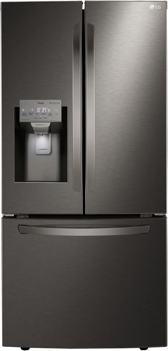 LG 33 in. 24.5 Cu. Ft. PrintProof™ Black Stainless Steel French Door Refrigerator-0