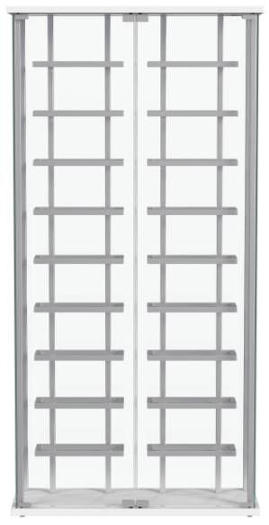 Coaster® Montara Chrome/White Curio Cabinet -1