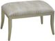 Currey & Company Garson Silver/Fresh File Linen Ottoman-0