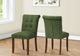 Monarch Specialties Inc. 2-Piece Green/Walnut 38" Upholstered Dining Side Chairs Set-2