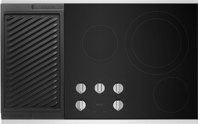 Maytag® 36” Stainless Steel Electric Cooktop-1