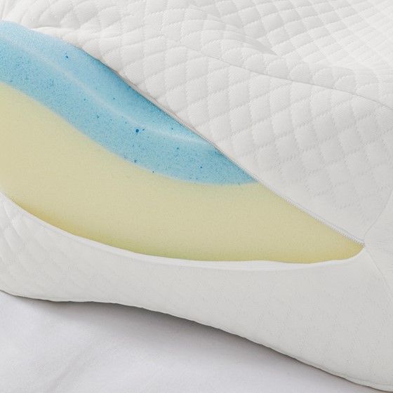 Olliix by Sleep Philosophy White Memory Foam Knee Pillow-2