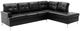 Mazin Furniture Barrington 2-Piece Black Right-Arm Facing Sofa Sectional and Chaise-0