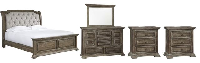 Signature Design by Ashley® Wyndahl 5-Piece Brown Queen Panel Bed Set-0