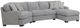 Emerald Home Analiese 3-Piece Light Gray Right-Arm Facing Sectional and Chaise-0