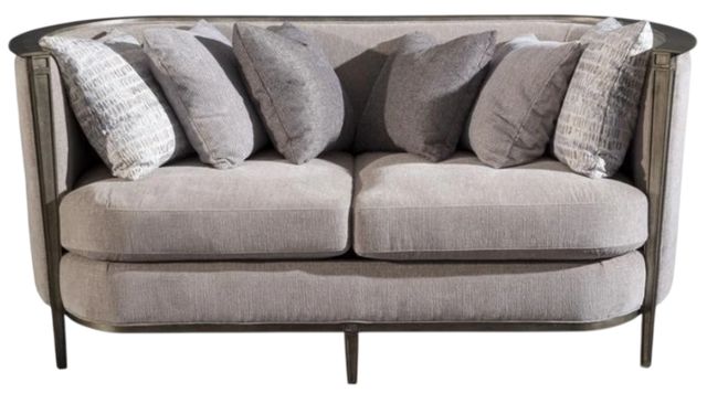 Magnussen Home® Rensick Golden Metal Pewter Loveseat-2