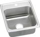 Elkay Lustertone® Classic Lustrous Satin 15" x 22" x 5" 1-Hole Single Bowl Drop-In ADA Sink-0