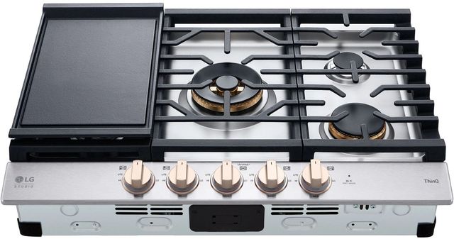 LG Studio 30" Essence White Gas Cooktop-10