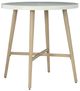 Signature Design by Ashley® Seton Creek White Aluminum/Stone Outdoor Bar Table with Beige Base-0