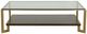 Fairfield® Libby Langdon Cannon Glass Top Cocktail Table with Smoke Stone Base-2