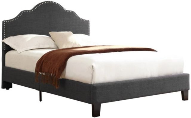 Emerald Home Madison Charcoal California King Upholstered Panel Bed-0
