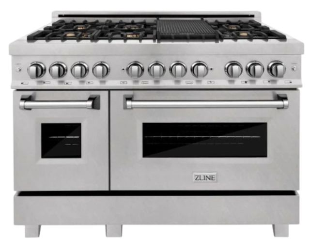 ZLINE 48" Satin Stainless Steel Pro Style Dual Fuel Range-0