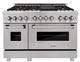 ZLINE 48" Satin Stainless Steel Pro Style Dual Fuel Range-0