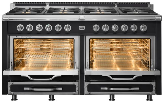 Viking® Tuscany 66" Onyx Pro Style Dual Fuel Range with 2 Induction-1