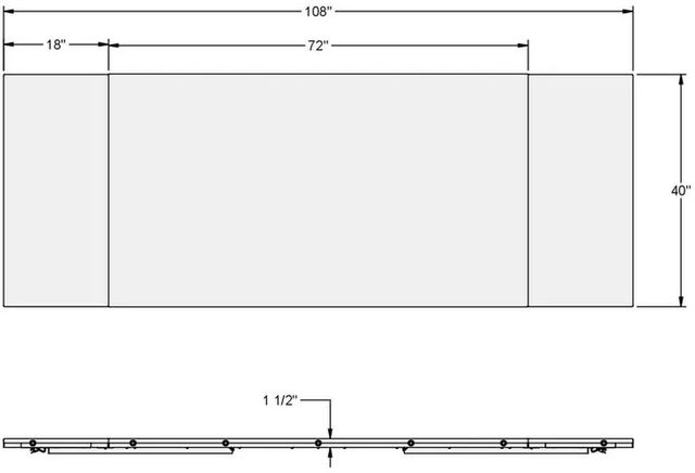 Amisco Customizable Parade 42" Solid Birch Bar Table with Two Leaf's -1