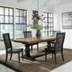 Liberty Furniture Harvest Home 5-Piece Barley Brown/Chalkboard Trestle Table Set-1