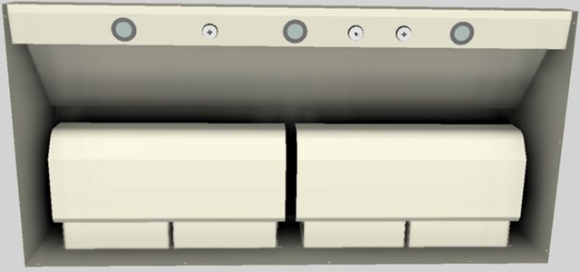 Vent-A-Hood® 48" Biscuit Wall Mounted Liner Insert-2