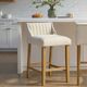 Armen Living Fauna Amber Glow/White Counter Stool-1
