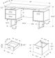 Monarch Specialties Inc. Black/Grey Computer Desk-3