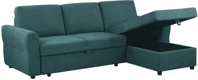 Coaster® Samantha 2-Piece Teal Right-Arm Facing Sleeper Sectional-1